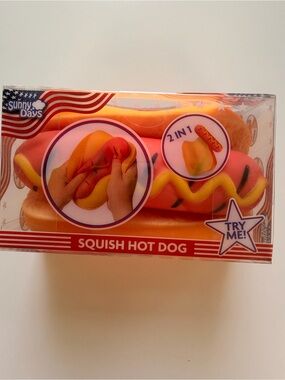 Sunny Days squishy Hot Dog Toy - red & Yellow